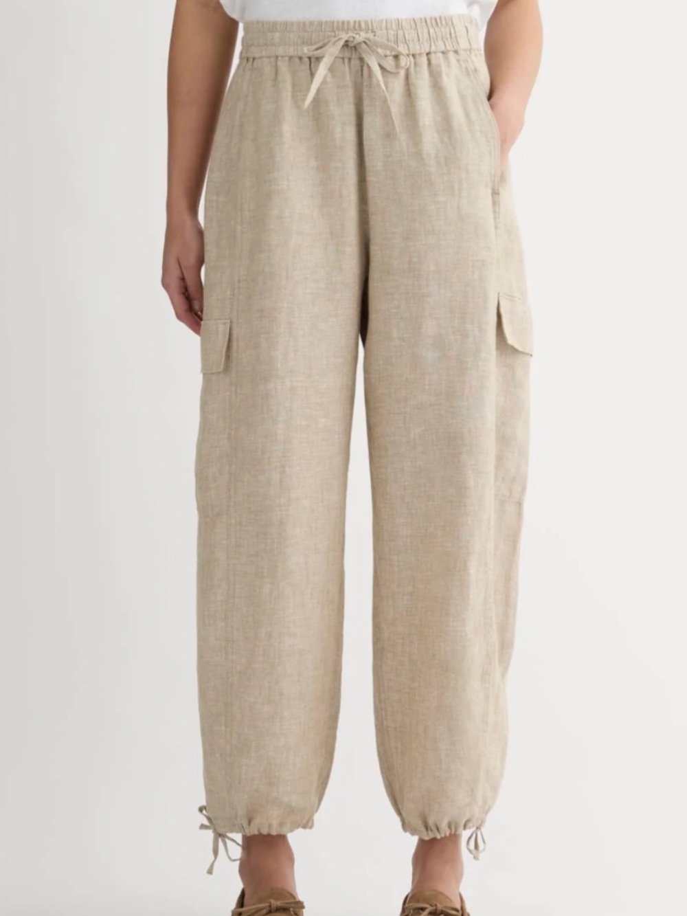 EVERLANE - THE CARGO CURVE PANT IN LINEN - Picture 2 of 4